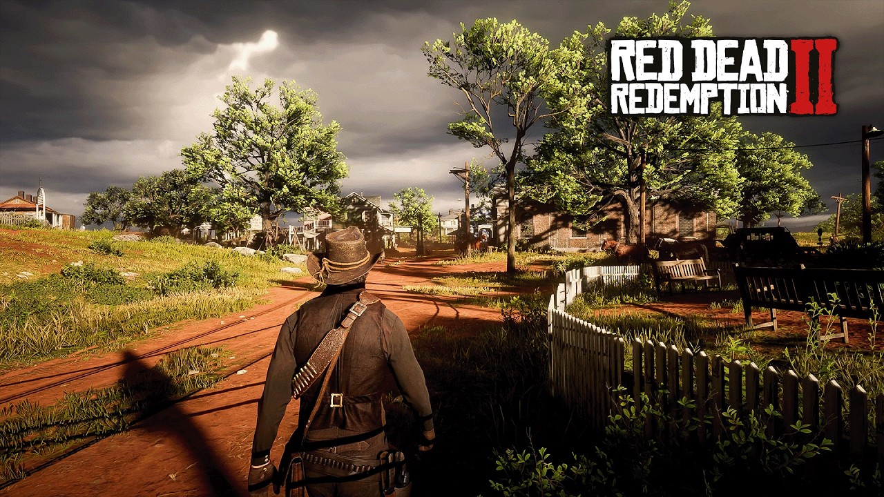 Walking Around Rhodes in Red Dead Redemption 2 (4K)