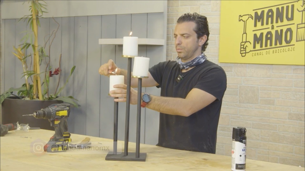 Te enseño a hacer un Centro de mesa decorativo con velas DYI
