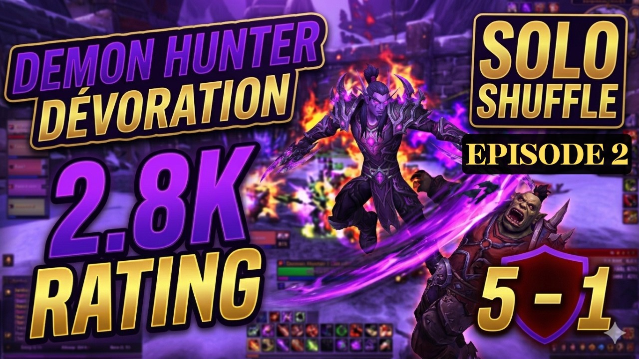 5-1 Devourer DH Solo Shuffle @2k8CR  - #30 Ladder | WoW Arena PvP Midnight season 1