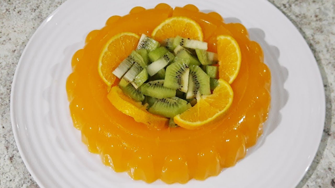 GELATINA DE NARANJA CON JUGO NATURAL = MÁS SALUDABLE. 🍊