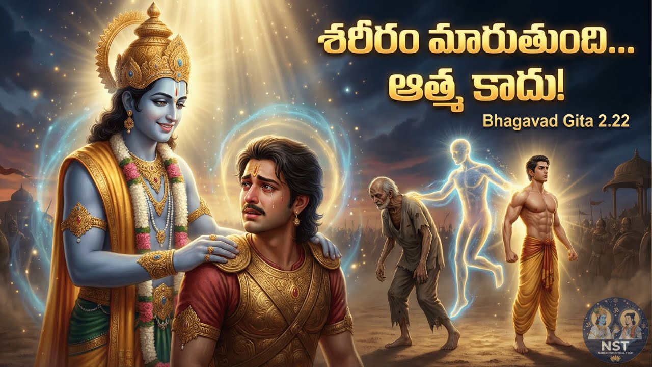ఆత్మకు చావు లేదు! కృష్ణుడు చెప్పిన అసలు సత్యం | గీతా శ్లోకం 2.22
