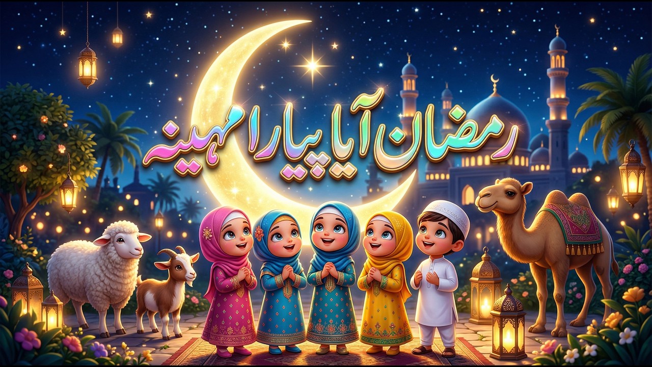 Ramzan aya Pyara Mahina | Ramadan Kareem Kids Video | Islamic Kids Learning Video
