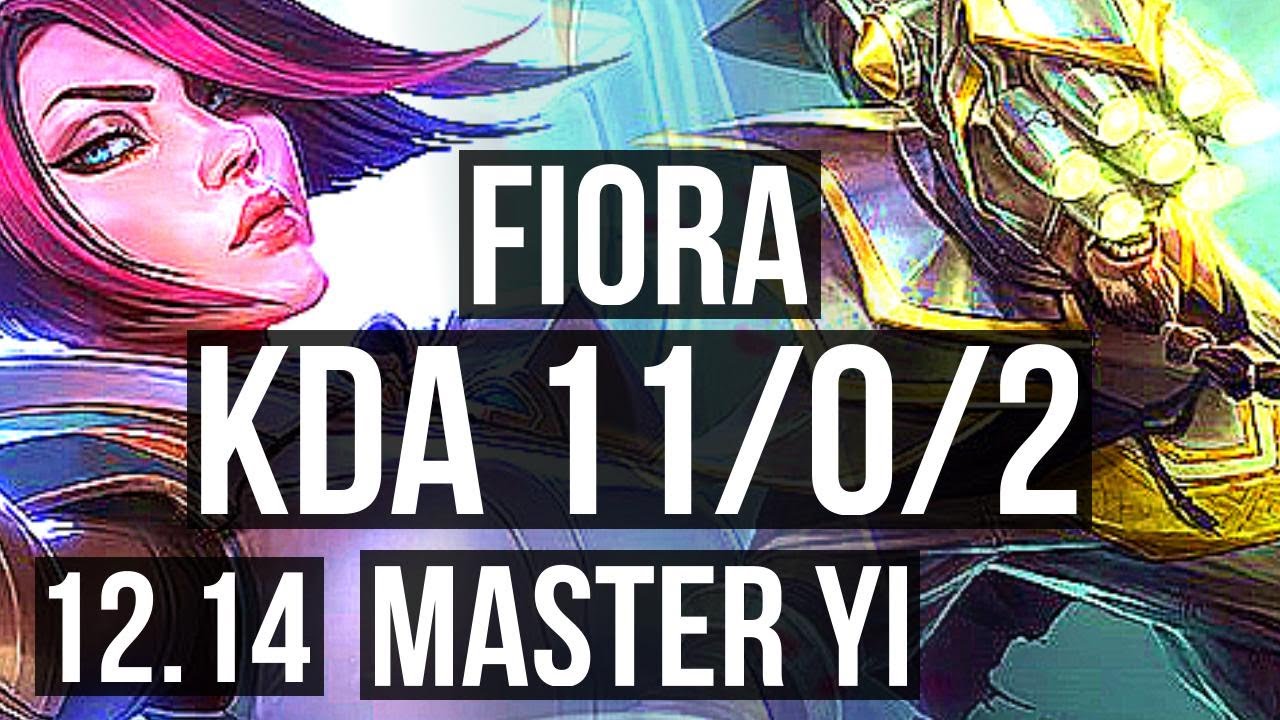 FIORA vs MASTER YI (TOP) | 11/0/2, 2.6M mastery, 6 solo kills, Legendary | NA Diamond | 12.14