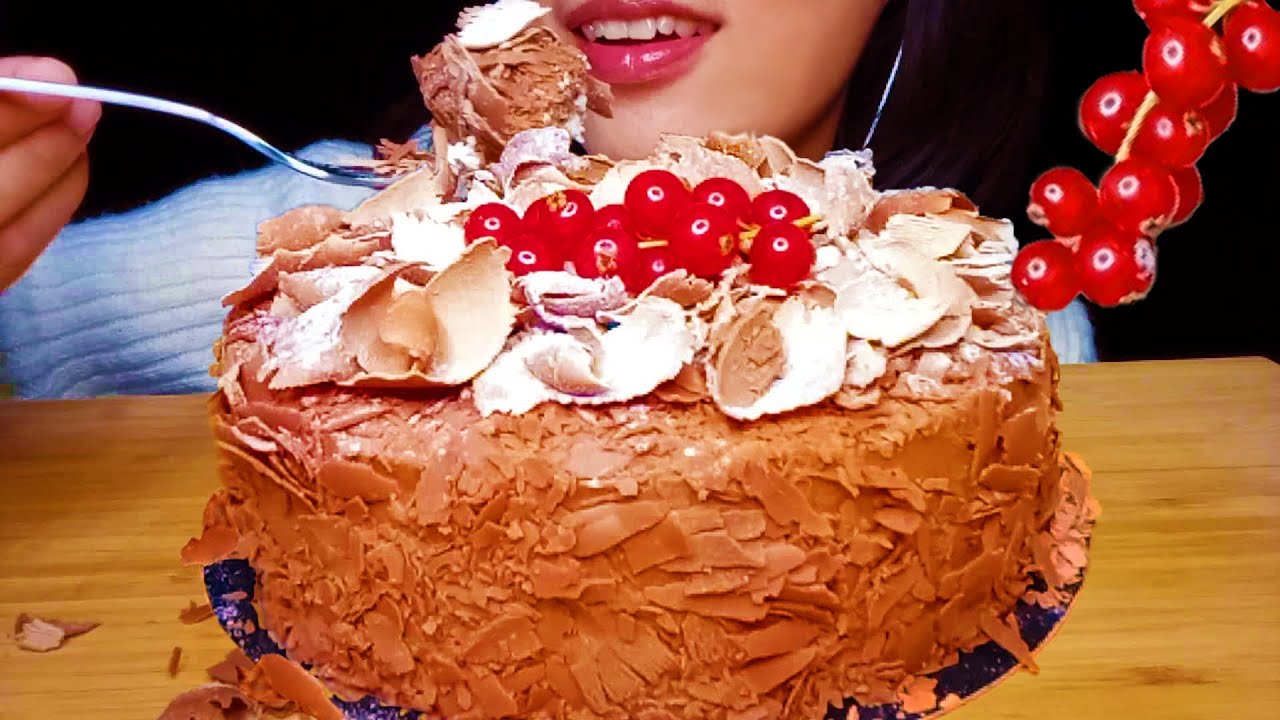 ASMR | Торт черный лес | MUKBANG | EATING