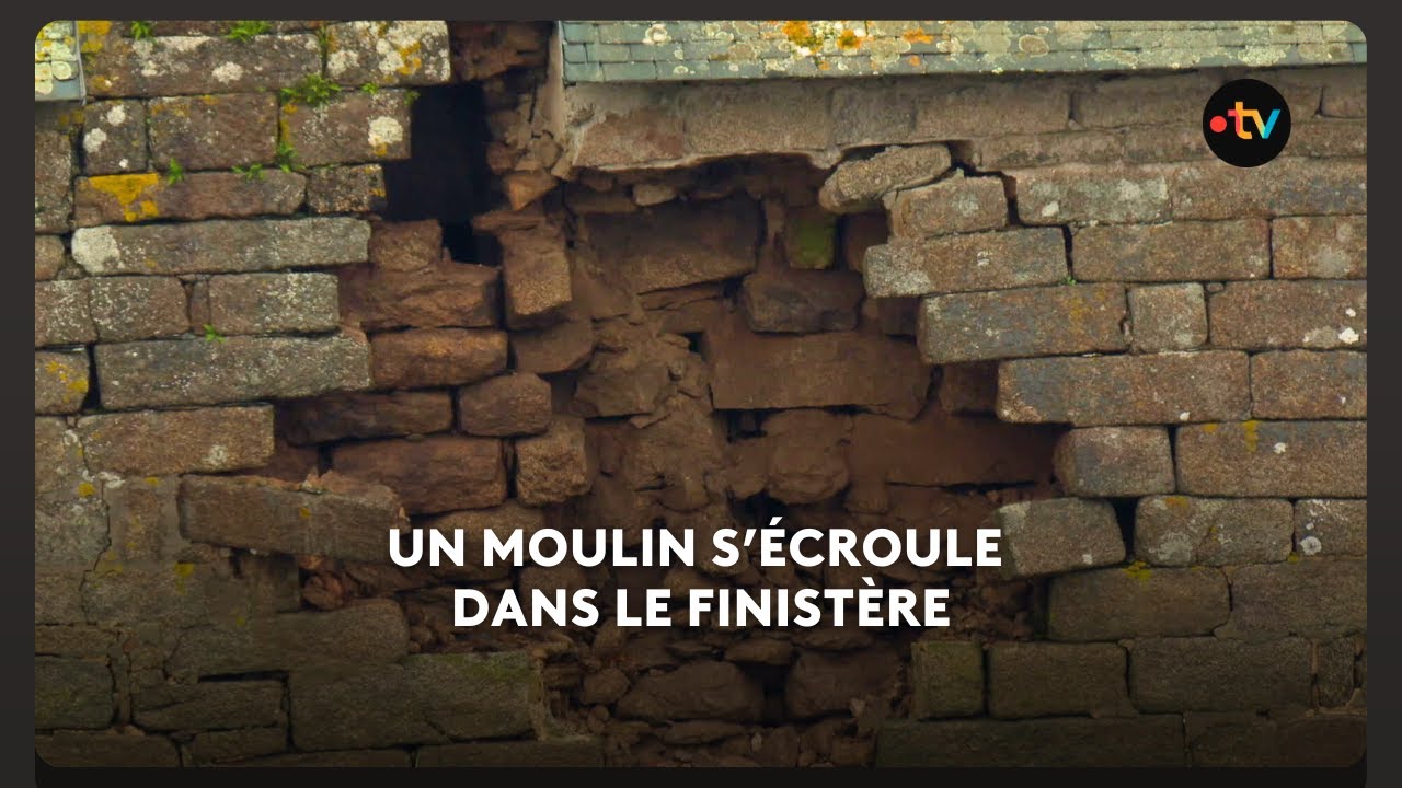 Un moulin s'écroule dans le Finistère