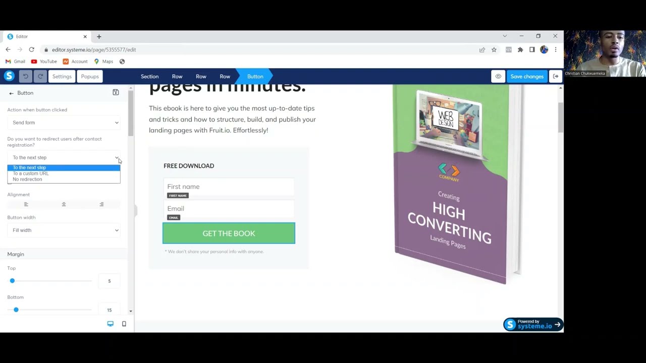 systeme io not capturing email address 