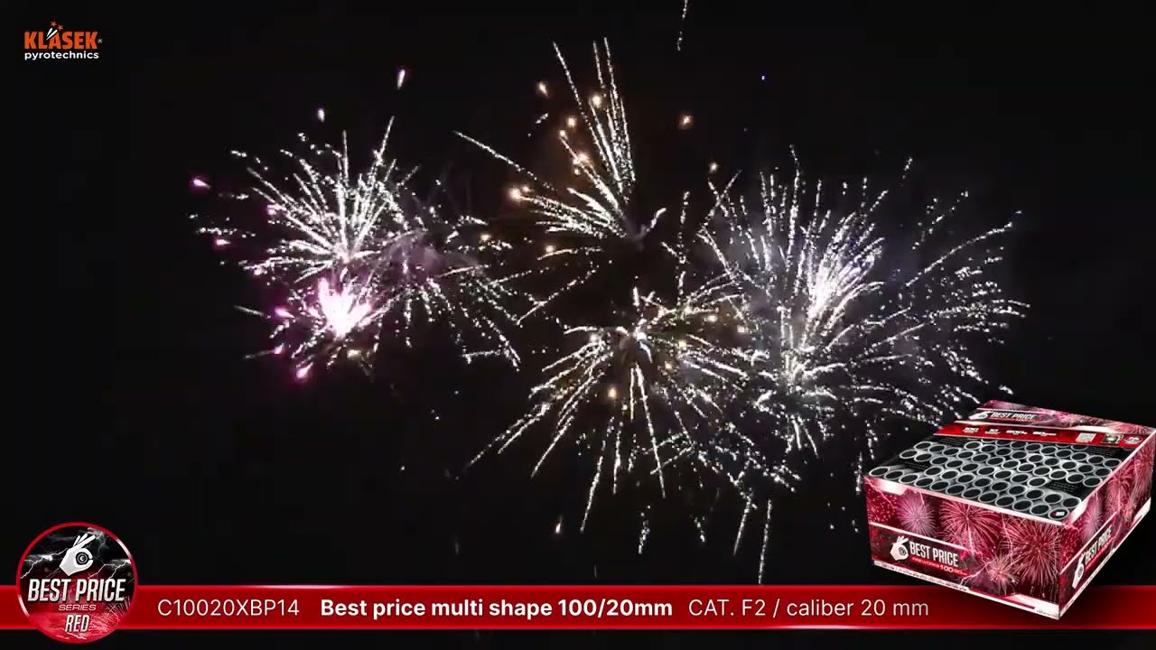 Best price multi shape 100 20mm by Klasek pyrotechnics at Showtime Fireworks