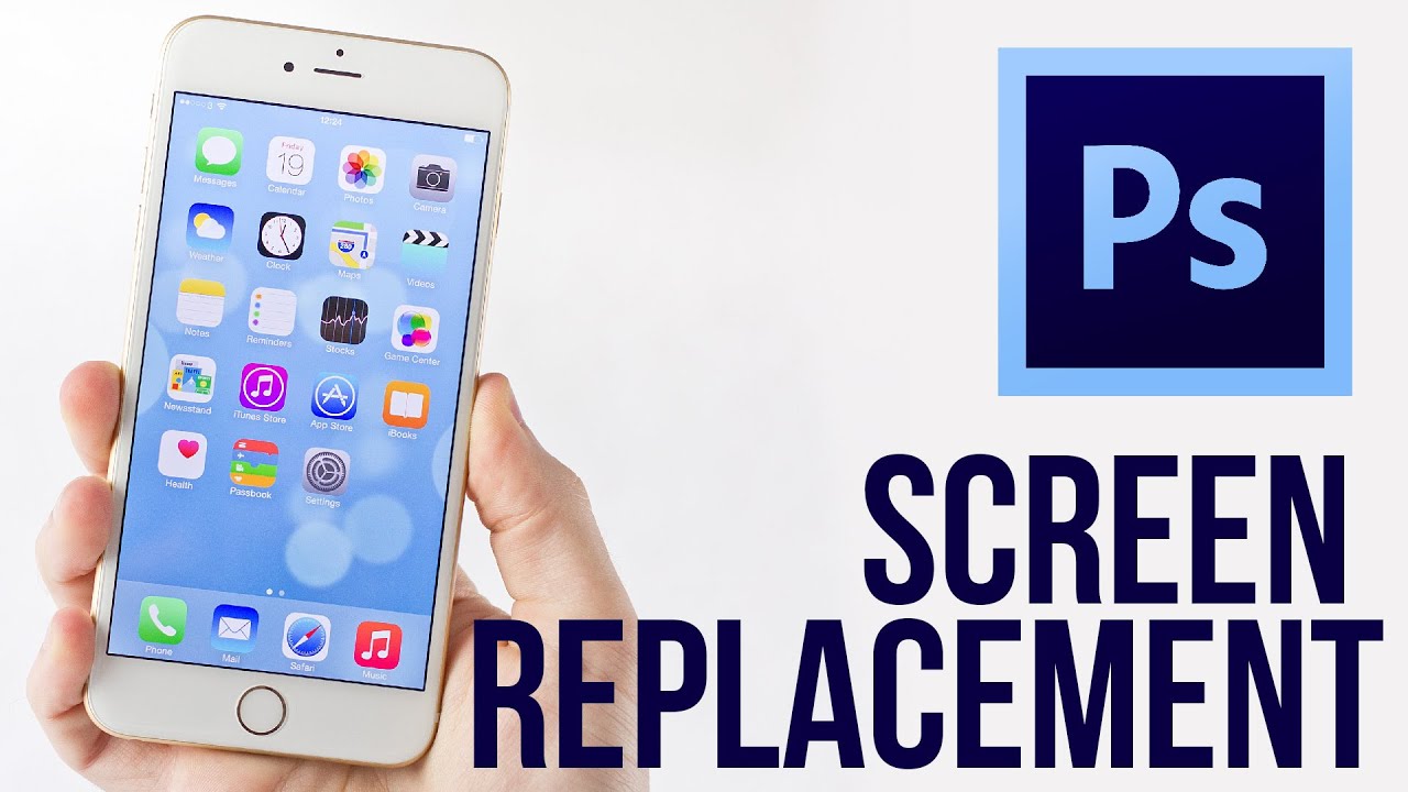 Adobe Photoshop CC - How To Insert Pictures On a Screen Mockup in 4k!