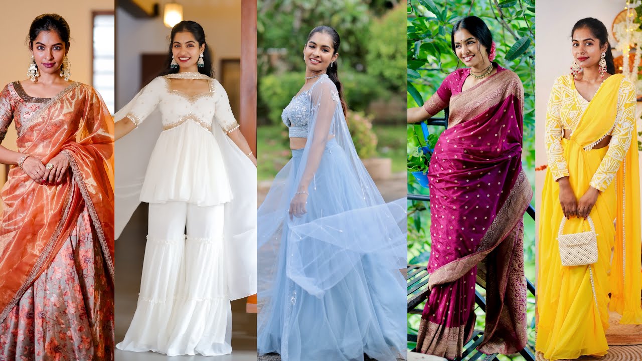 Kerala Wedding Guest Outfit Ideas|| Outfit from scratch ideas|| Navarathri Looks || Asvi Malayalam