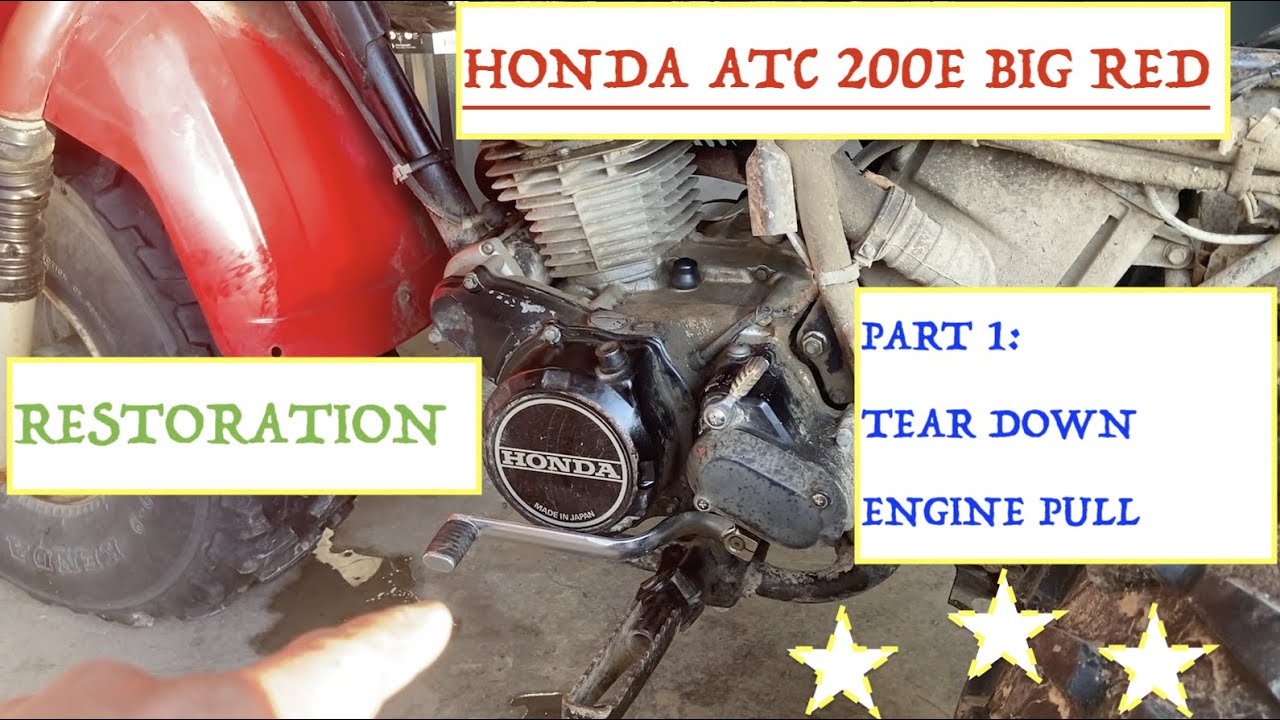 Honda ATC200E BIG RED REBUILD Series - PT 1 - Teardown & Engine Removal