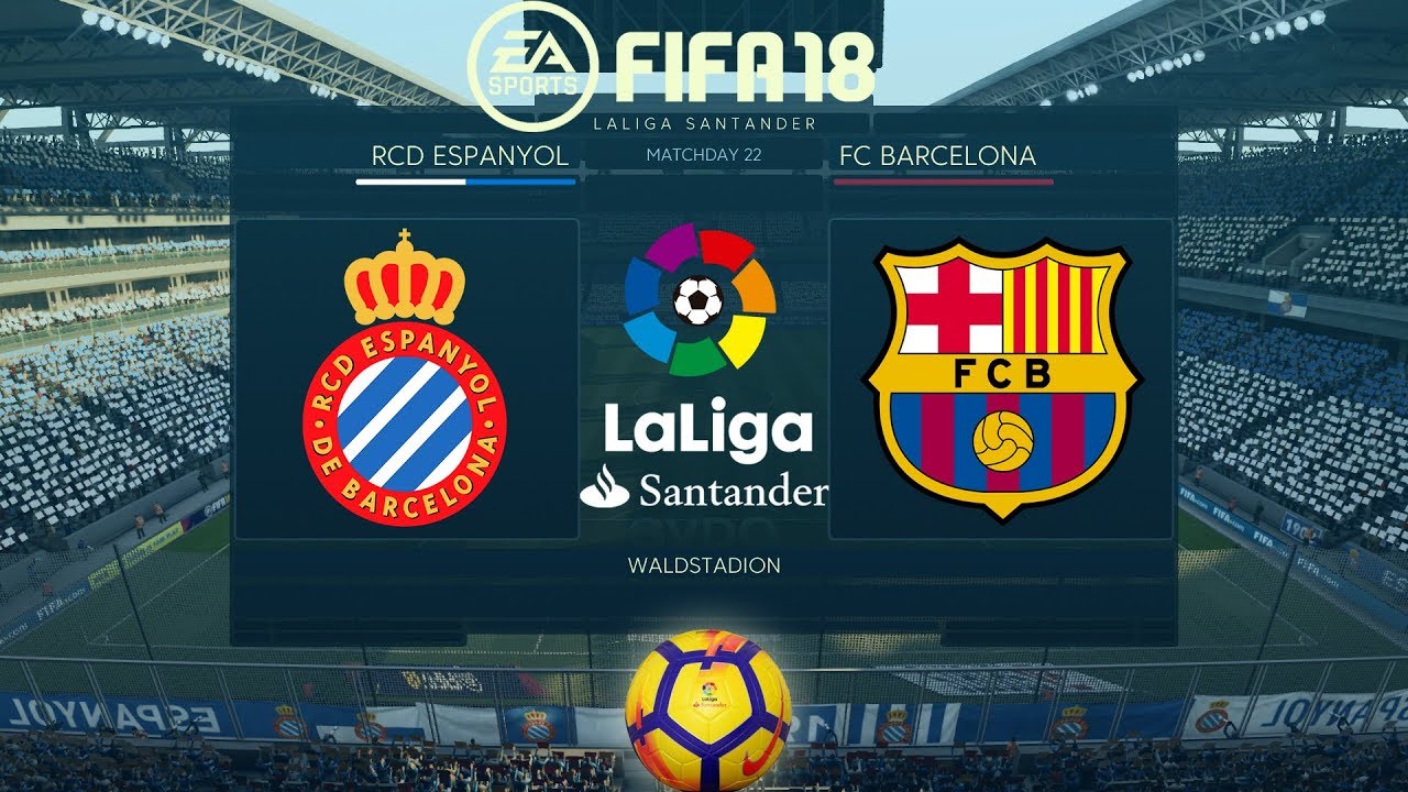 FIFA 18 Espanyol vs Barcelona | La Liga 2017/18 | PS4 Full Match