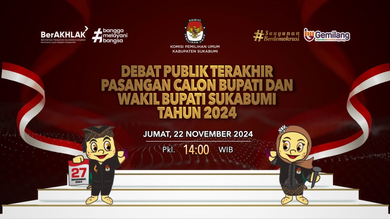 DEBAT PUBLIK TERAKHIR PASANGAN CALON BUPATI DAN WAKIL BUPATI SUKABUMI TAHUN 2024