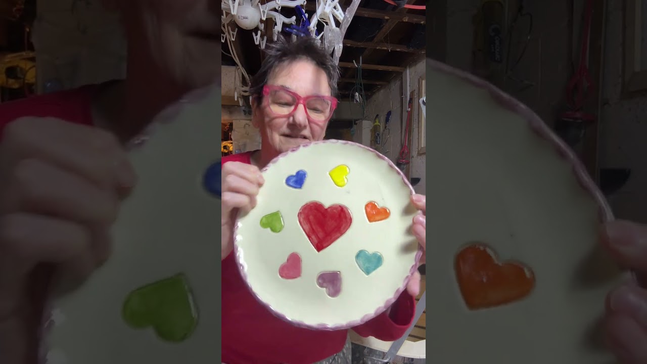 Kiln opening- last of the Galentines plates