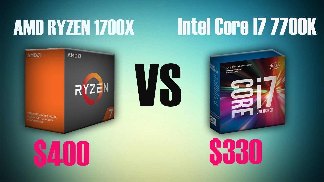 Test In Game + Benchmark ! Intel Core i7 7700K vs  RYZEN 1700x