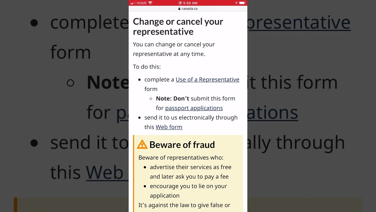 How To Change / Cancel Your IRCC Representative For Canada VISA Applications