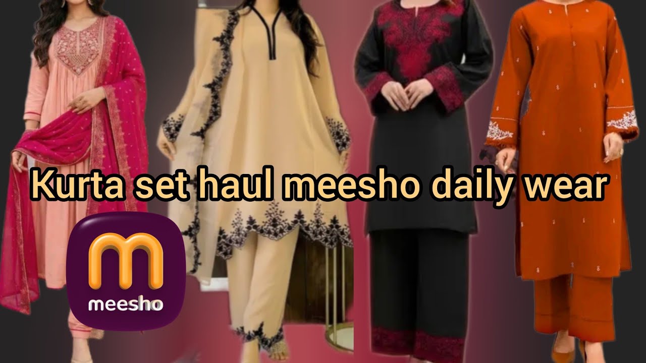 Kurta Set Haul Meesho Daily Wear😱‼️ affordable price ‼️😱 premium quality 👌@Modesty_by_shazia 