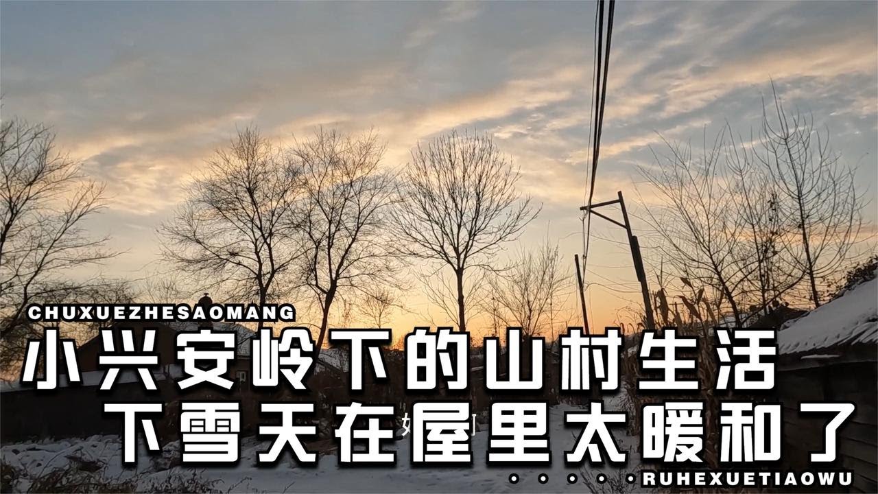 又下雪了，独自在东北农村过冬，这几十年的老房子住着也很暖和