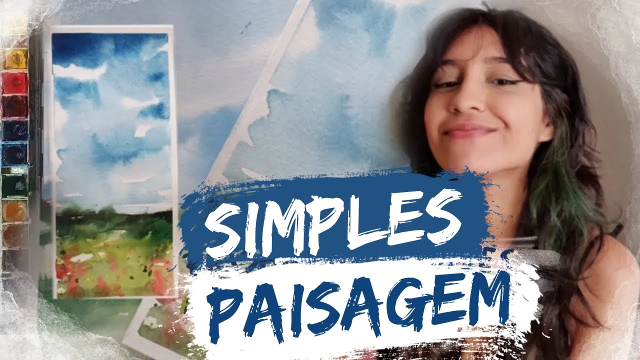Como PINTAR uma PAISAGEM SIMPLES e RÁPIDA [AQUARELA para INICIANTES]  - Lena Mao