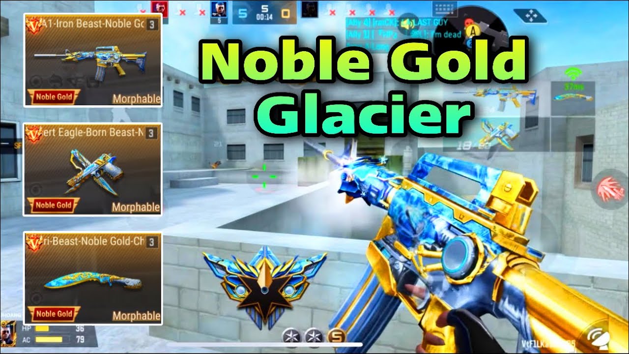 CrossFire Legends: Test Full Set Noble Gold (Glacier skin)