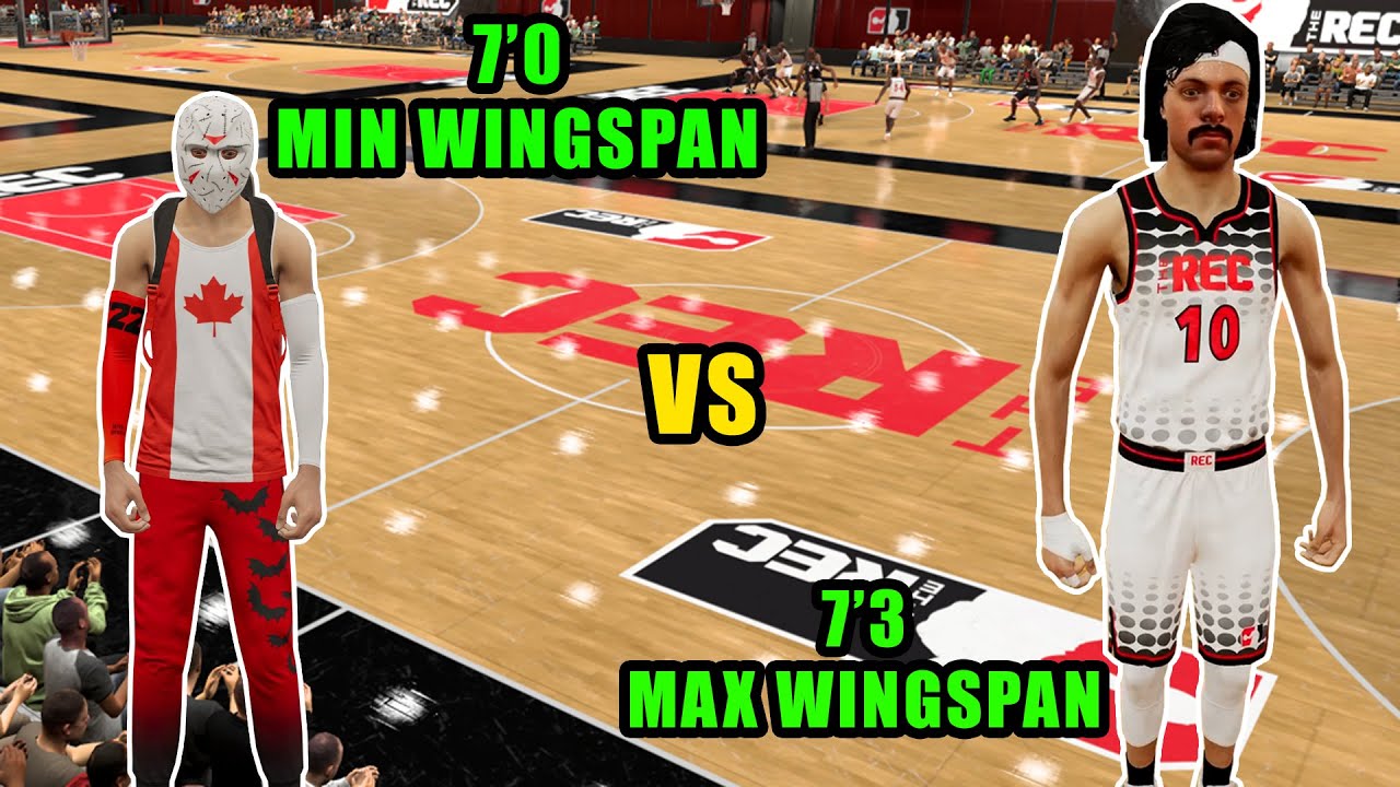 7'0 MIN WINGSPAN VS 7'3 MAX WINGSPAN HEAD TO HEAD MATCHUP IN THE REC CENTER! NBA 2K22 Next Gen
