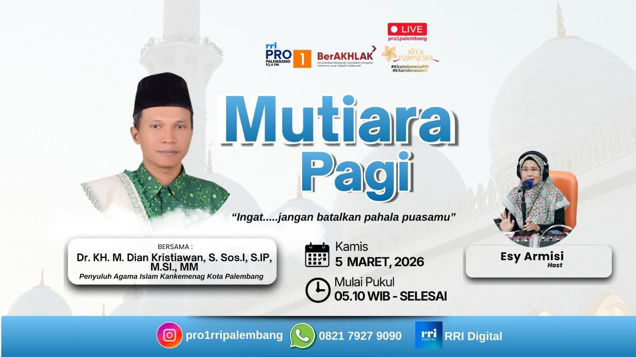 MUTIARA PAGI - RRI PALEMBANG, 5 MARET 2026