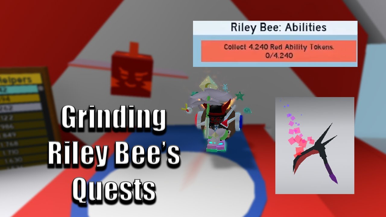 Grinding 250 Riley Bee Quests for Dark Scythe | Bee swarm Simulator