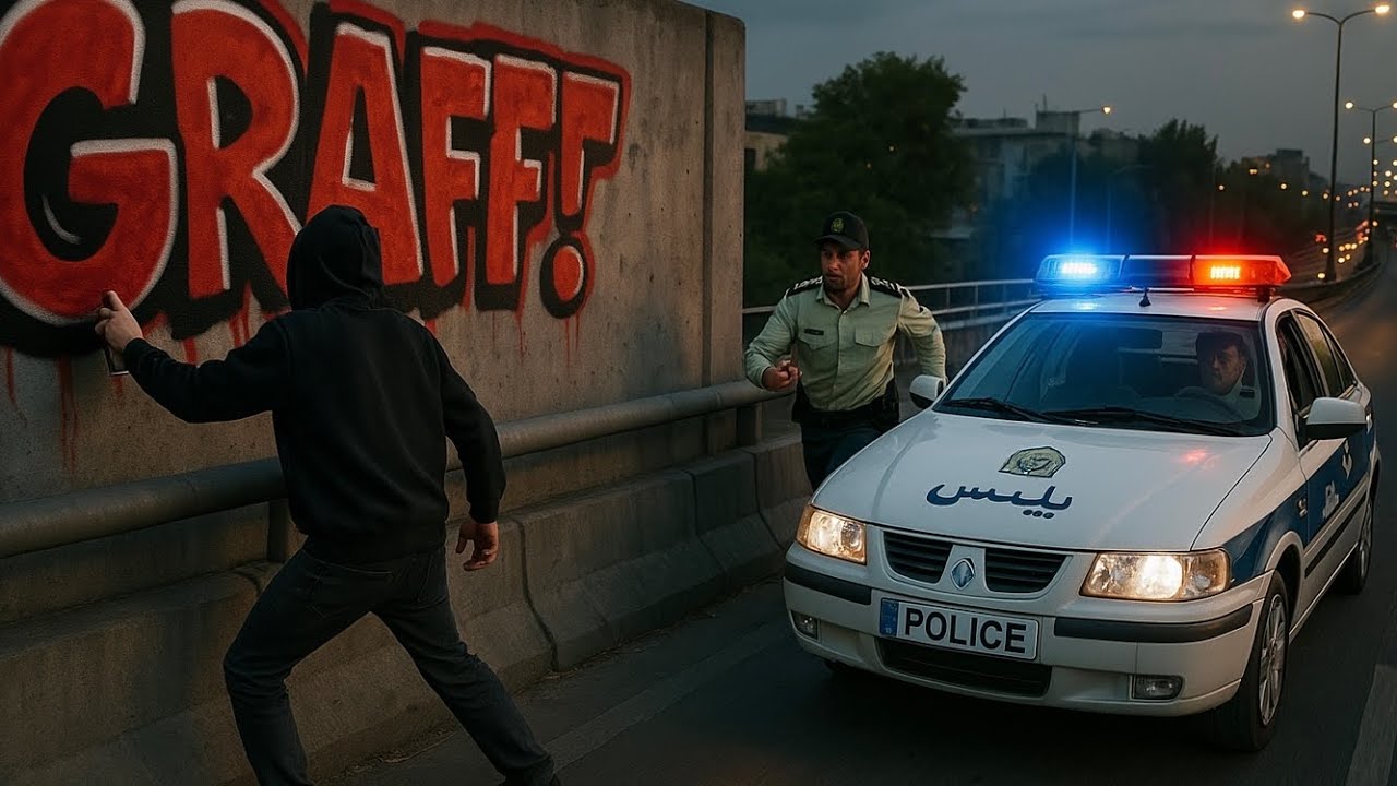 گرافیتی میزنم هیچکس نمیتونه منو بگیره😈