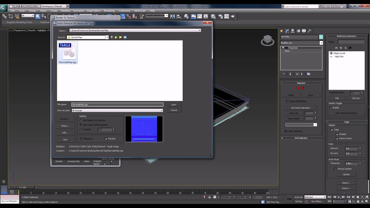 Simple Normal Mapping tutorial in 3Ds Max