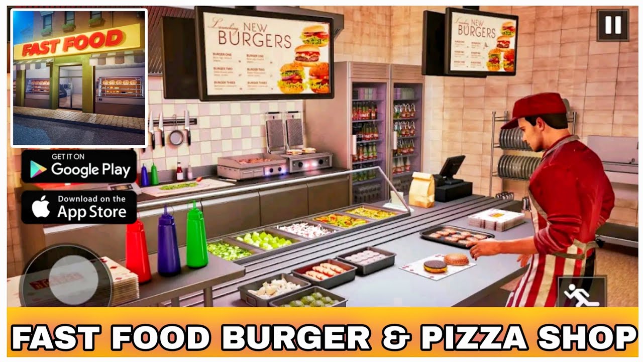 FAST FOOD BURGER & PIZZA SHOP NEW GAME 2025#JS_GAMER_143