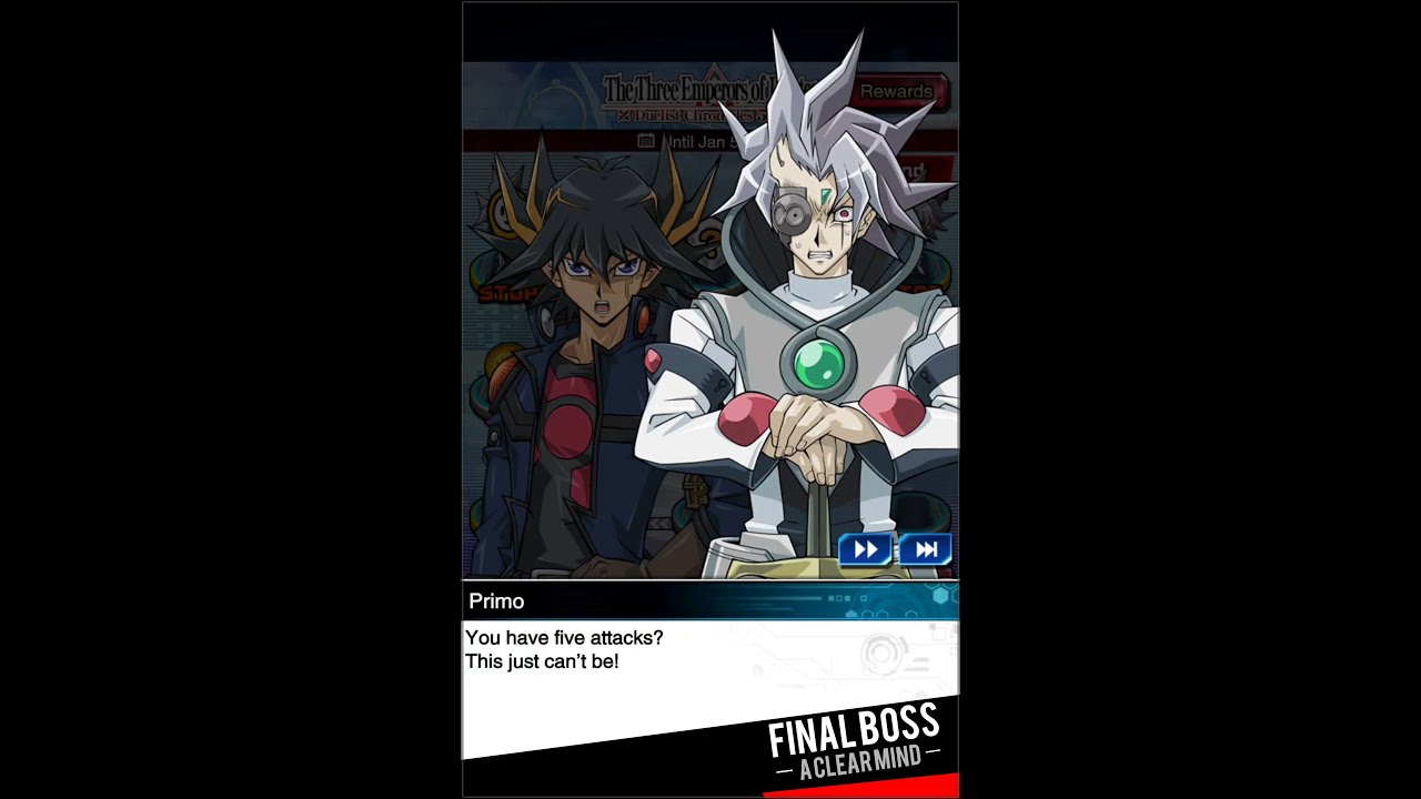 Yugioh Duel Links - Final Boss! A Clear Mind: Yusei Vs Primo