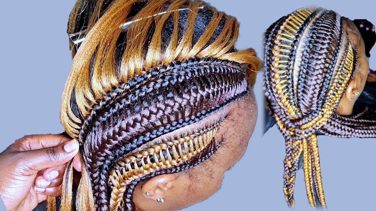 Ethiopian lines.Fish bones || 4 in 1 lines @hairstylesbyja