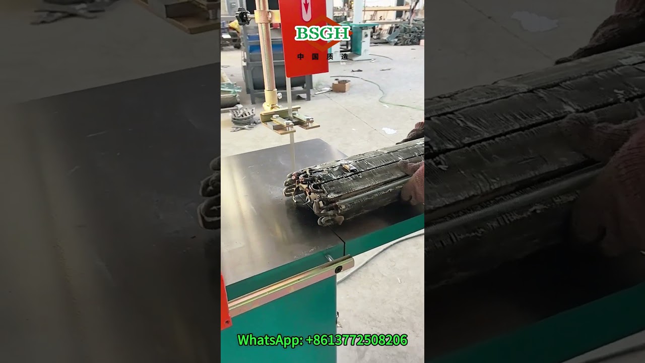 Scrap Radiator Cutter Band Saw Machine | AC Radiator Cutting Machine ( for Qatar Customer)