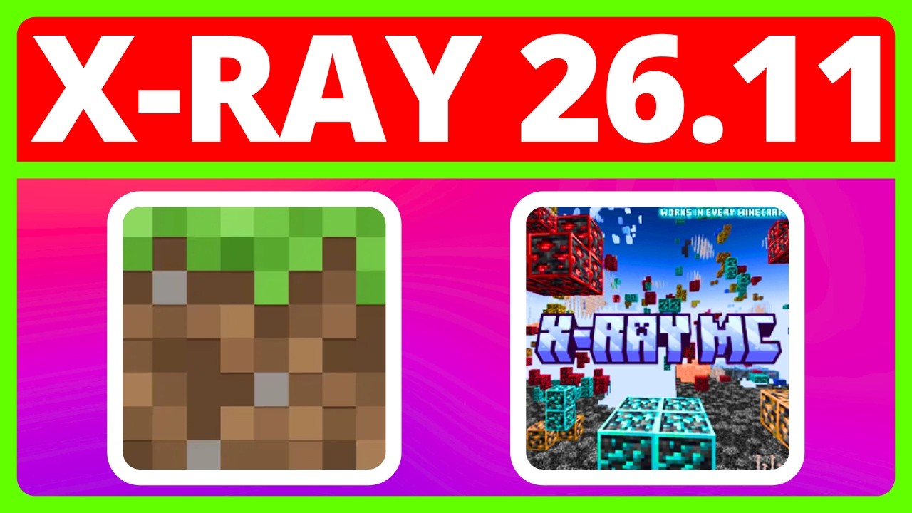 Как скачать и установить X-Ray для Minecraft Bedrock 26.11 | Ресурс-пак Minecraft Xray