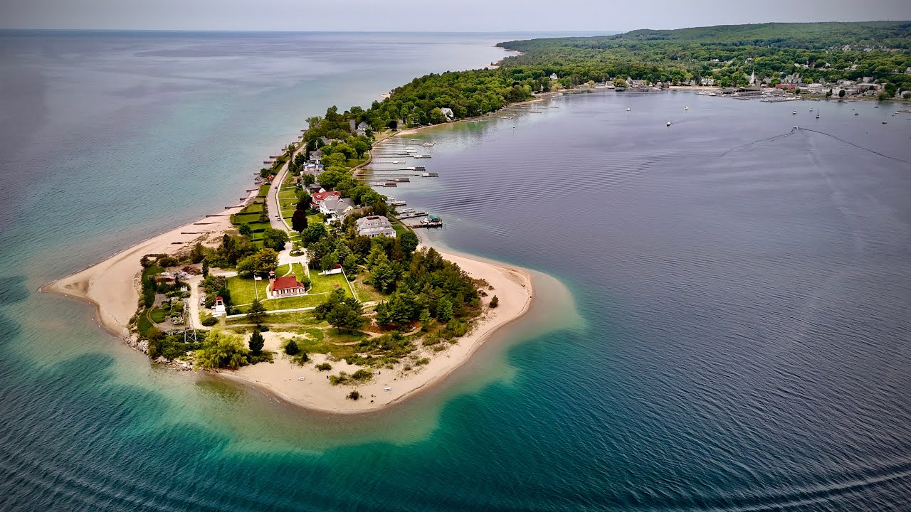 Drone views of Harbor Springs, Michigan (2024)