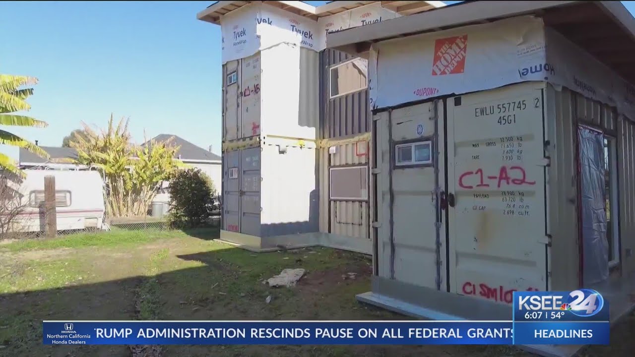 Storage containers transformed into homes for Merced's homeless veterans 