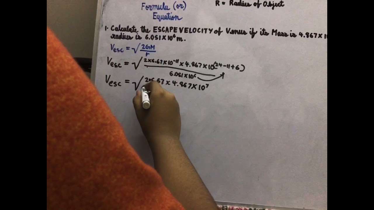 How to calculate ESCAPE VELOCITY of Planets Venus and Uranus | Gravity Series | MCP Tutor.
