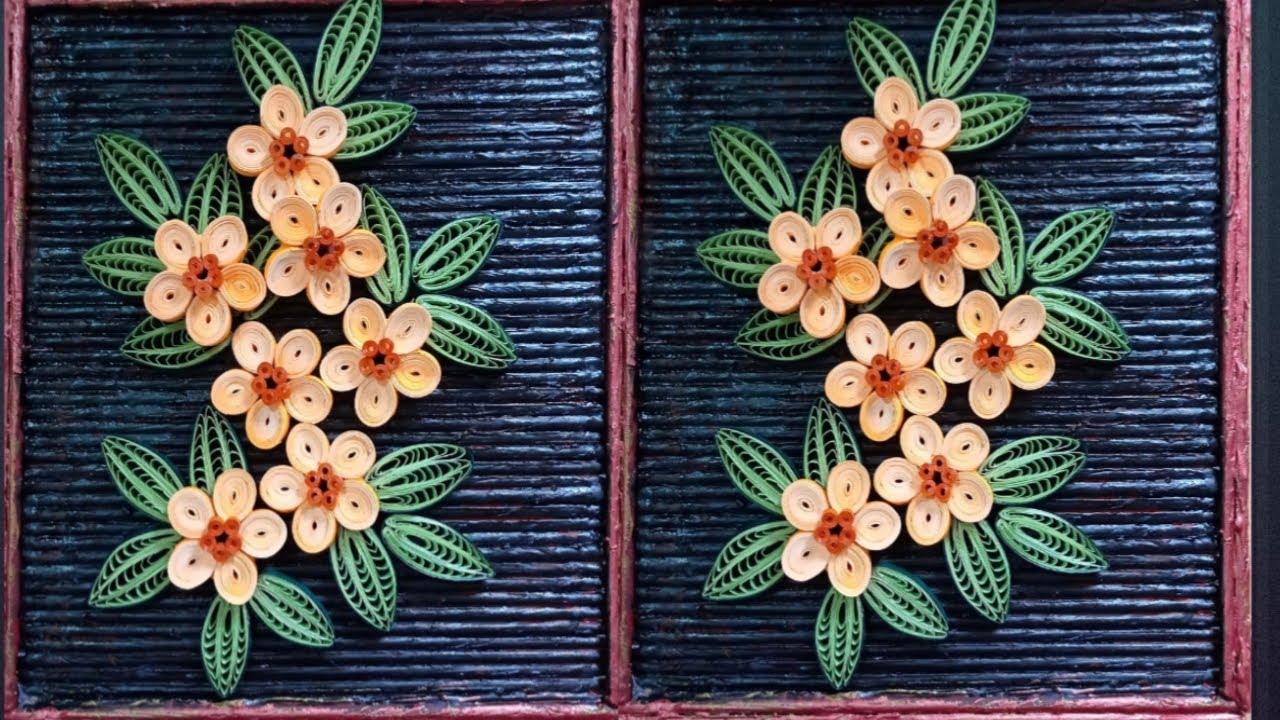 Quilled Flowers / Quilling Using Comb /Quilled Flowers Wall Art / Quilled Flowers Wall Hanging