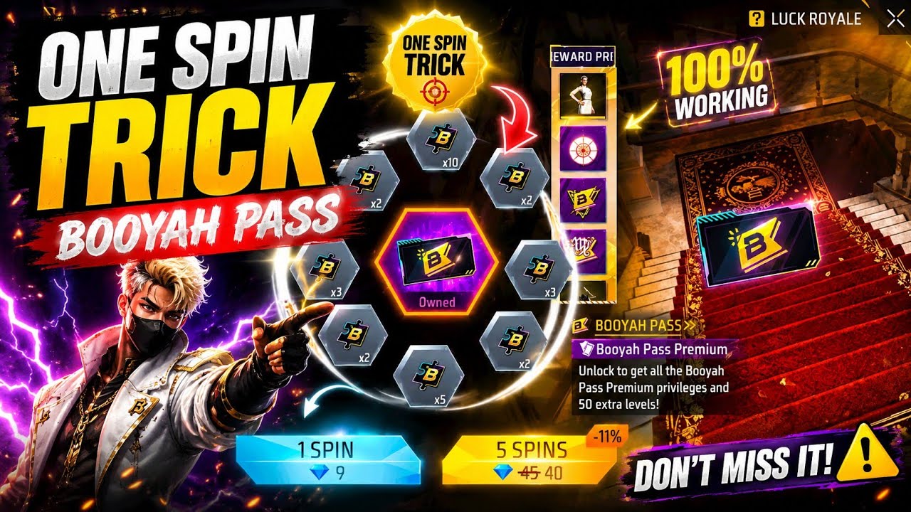 New Booyah pass Ring Event One Spin Trick🤩🔥| Free Fire New Event Tamil | FF New Event Tamil 