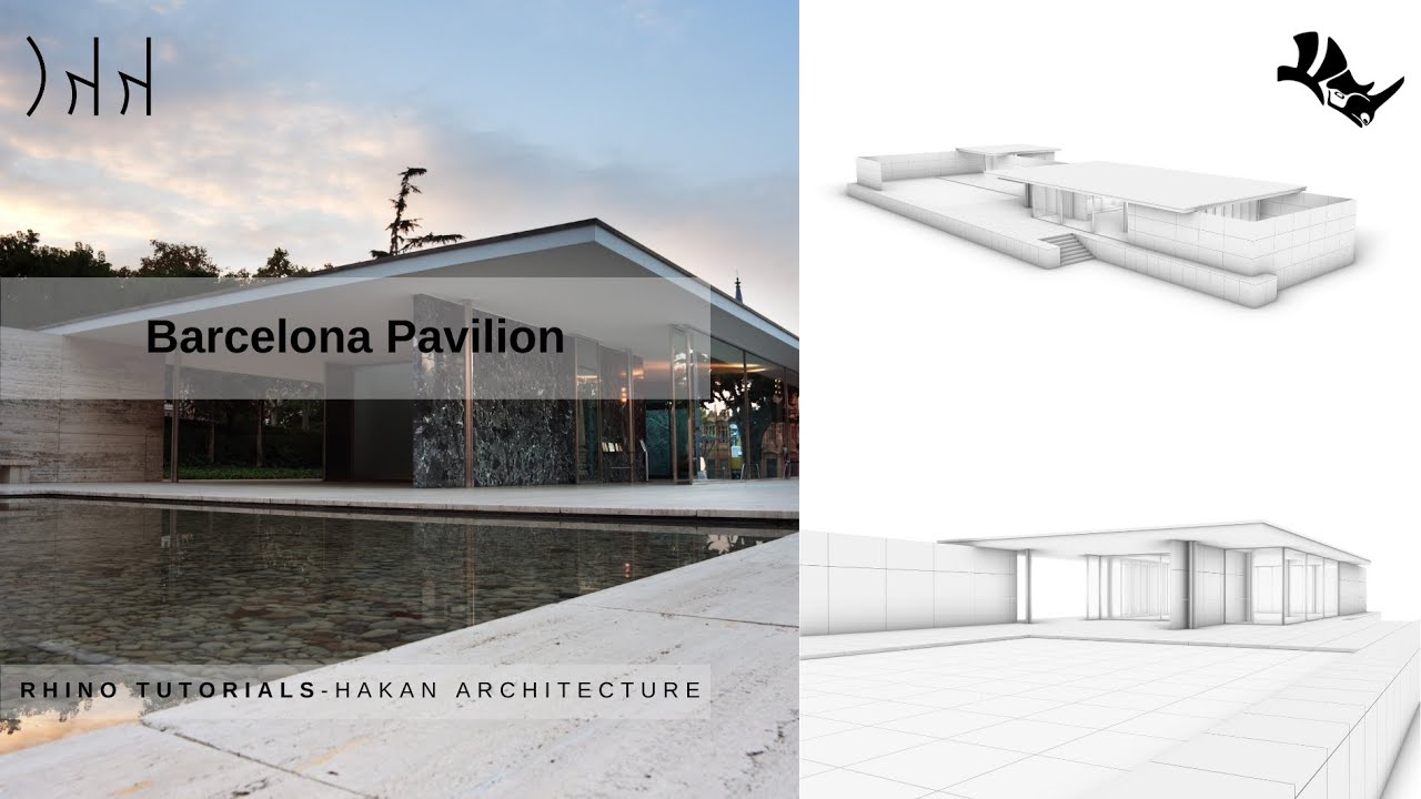 Rhino-Barcelona Pavilion by Ludwig Mies van der Rohe