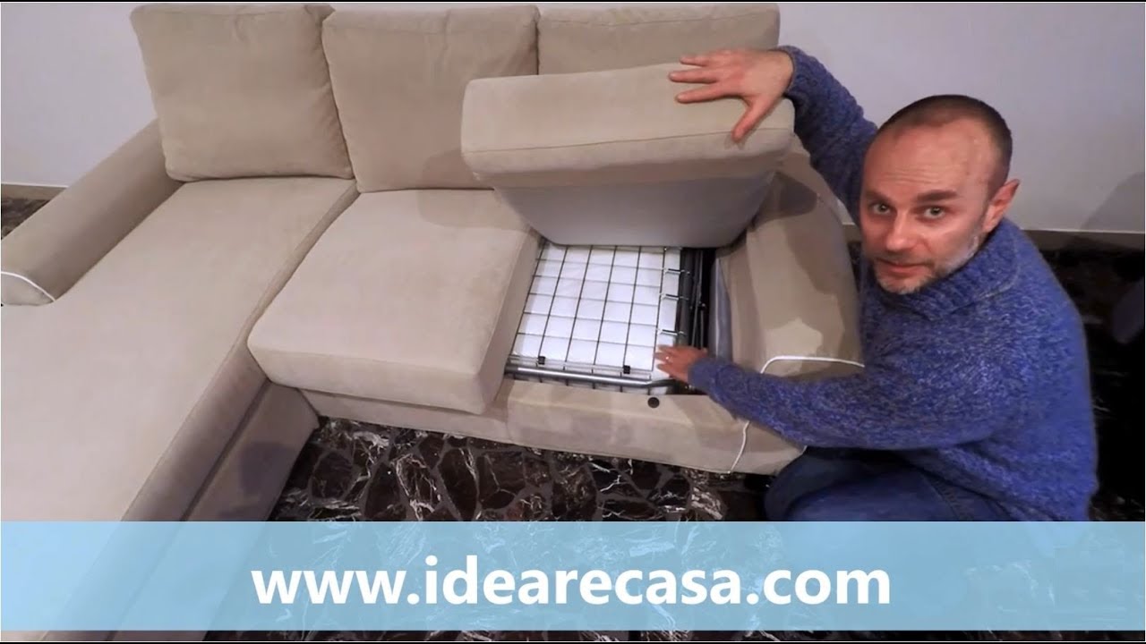 Divano letto con penisola reversibile