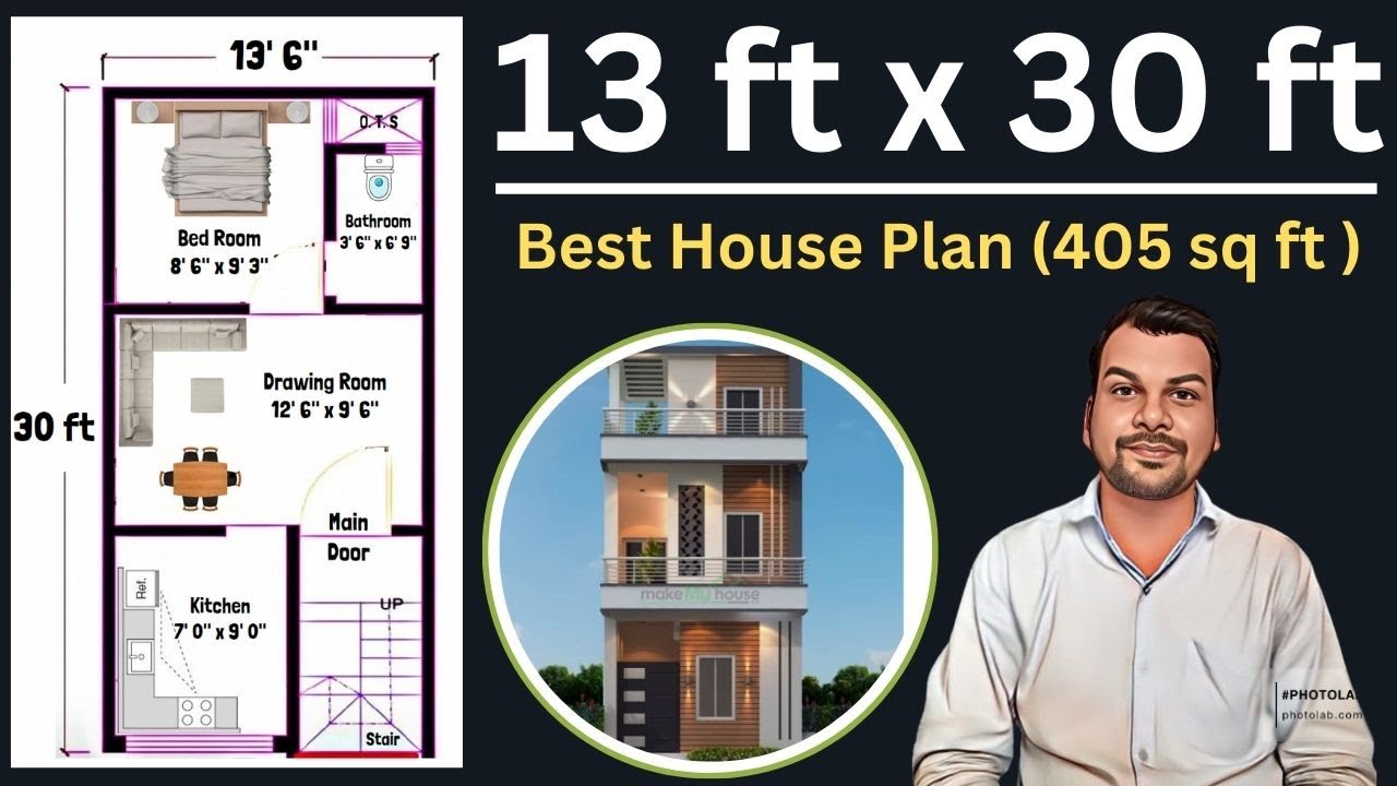 13.5 x 30 House Plan | 13.5x30 House Design | 13.5x30 Ghar ka Naksha | East Facing House Plan