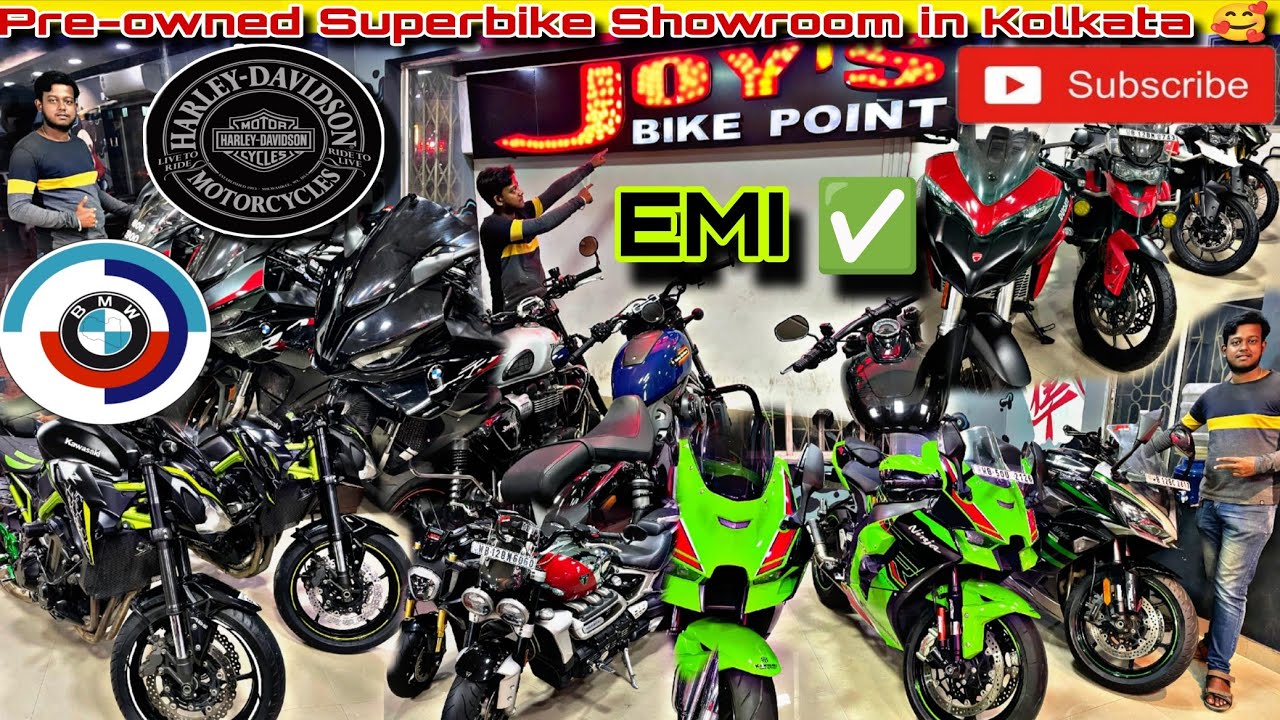 Second hand Super Bike Showroom in Kolkata😱| Joy’s Bike Point😍| Z900,ZX10R,Harley Davidson,Ducati 🔥 