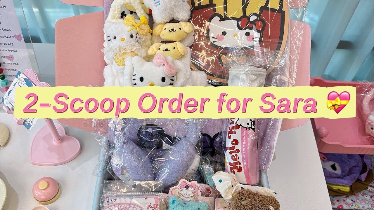 Packing a 2-Scoop Surprise Box for Sara 💜 | Mixed Sanrio Characters & Cute Finds ✨