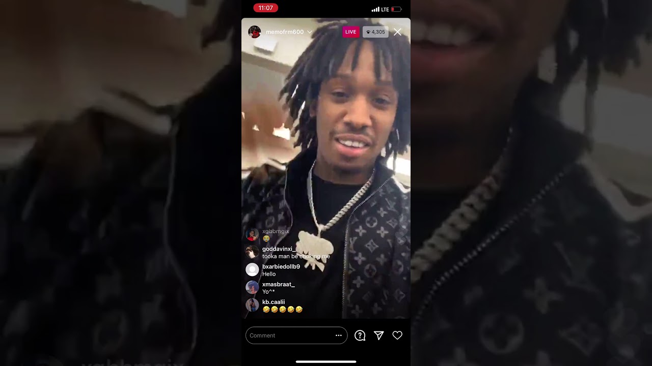 Memo 600 pulls up to Savannah and disses Quando Rondo on Instagram live!!!