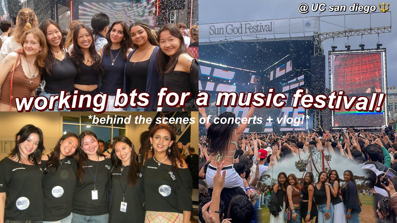 COLLEGE MUSIC FESTIVAL VLOG 2025 | working behind the scenes of live music: college vlog 25