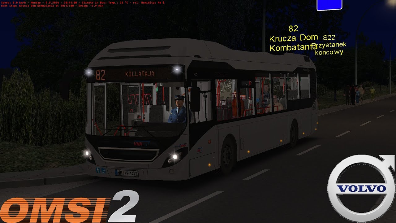 Omsi 2 - Fikcyjny Szczecin - Line 82 - Volvo 7900 Hybrid