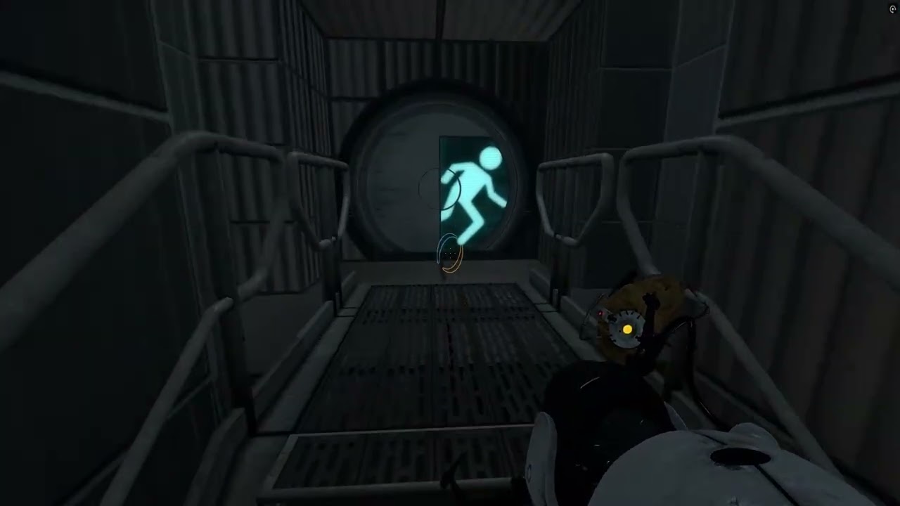 Portal 2, Финальная часть - Лунная часть, титры, песня и уитли расскаивается.