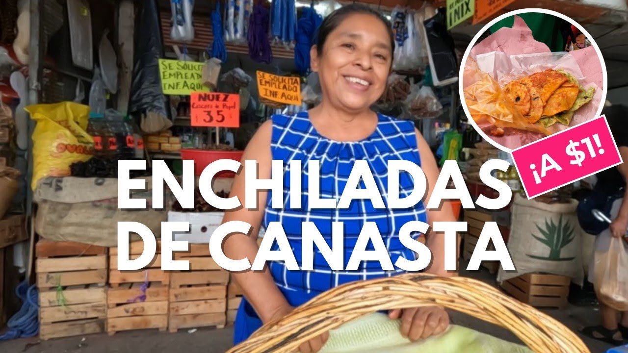 Probando las enchiladas de $1 en  el mercado de Huejutla, Hidalgo