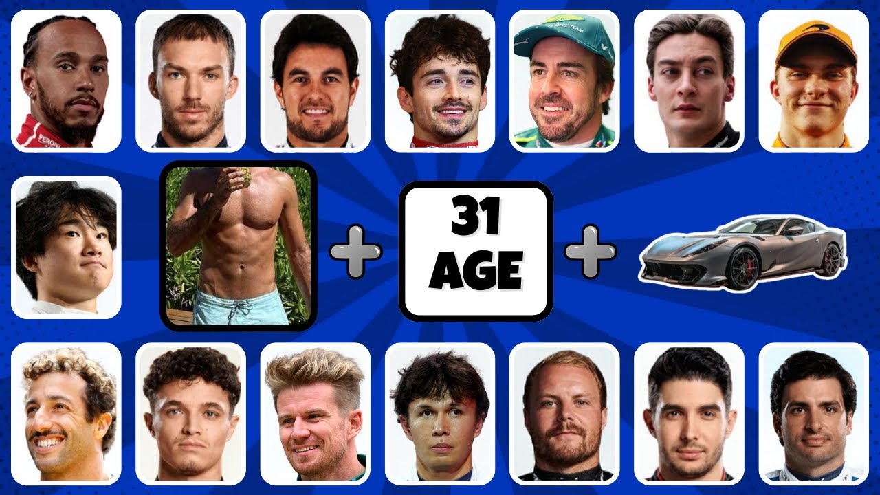 Guess the F1 Driver by Age, Song, Nationality, Body type and Personal Car🏎️🔥 MAX, LEWIS, NORRIS