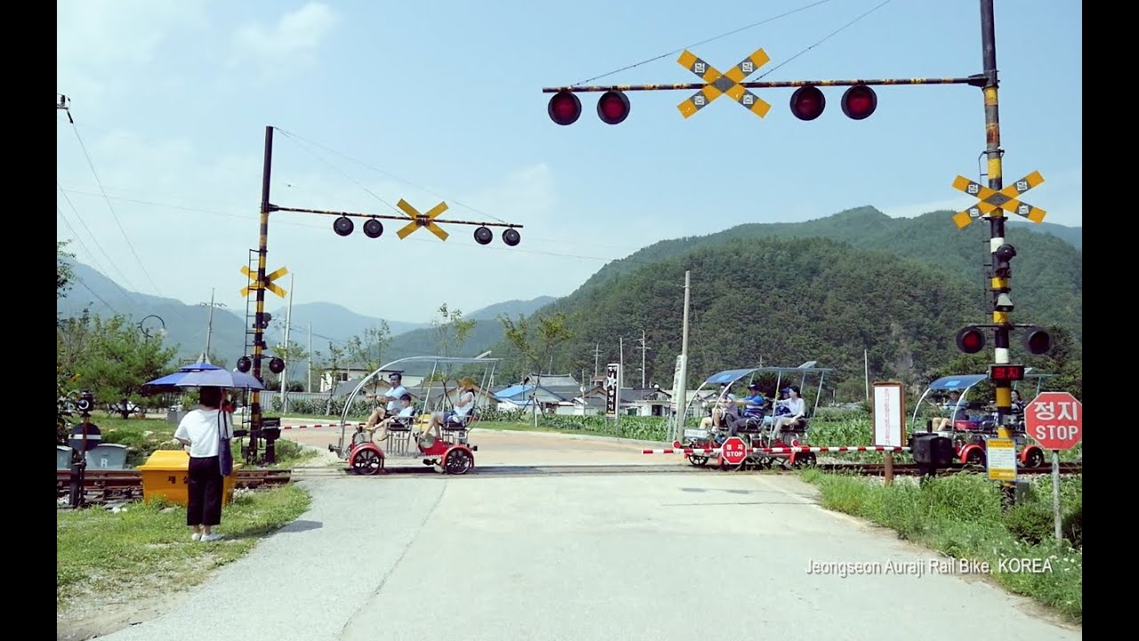 정선 아우라지역 주변 레일바이크 풍경들 Jeongseon Auraji Rail Bike, KOREA 2016
